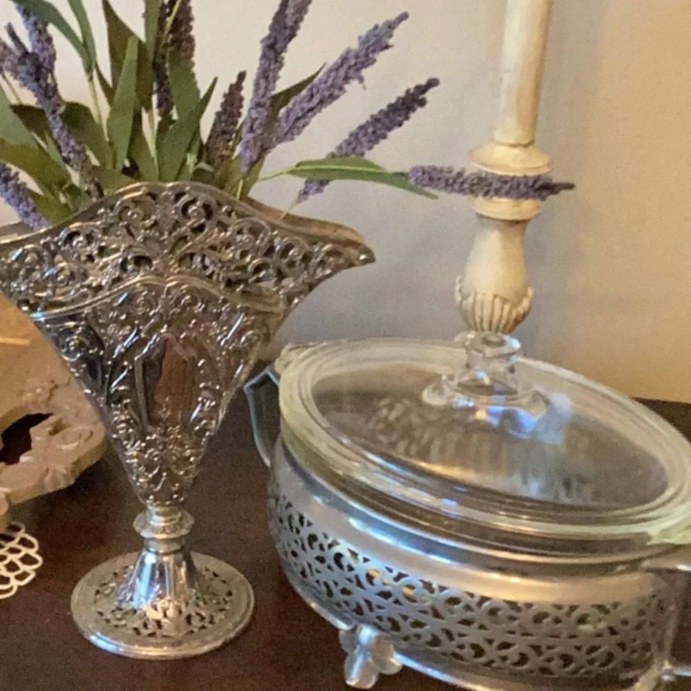 Vintage Godsinger Silver Art Co. (GSA) Silver Plated Fan Vase